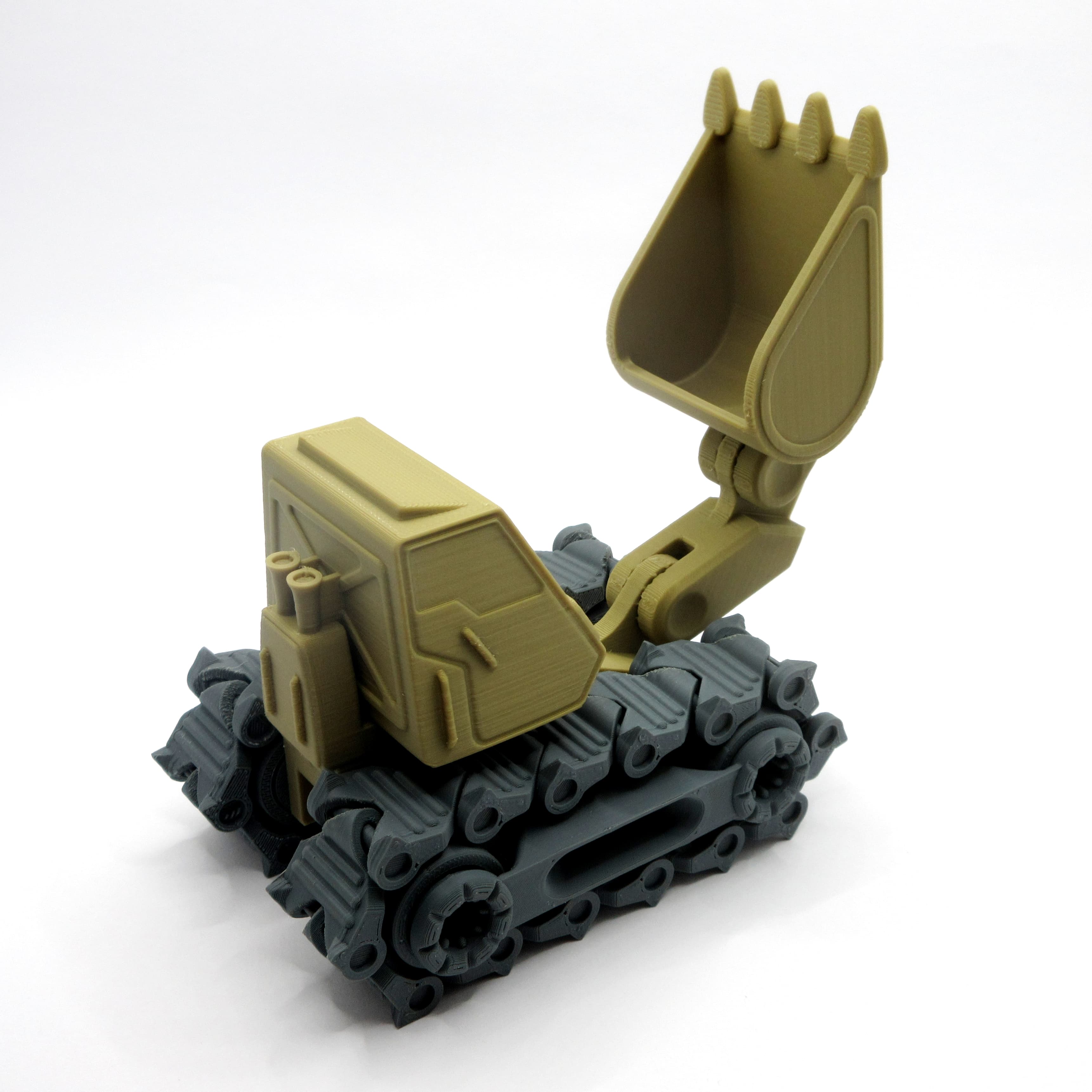EXCAVATOR PRINT IN PLACE - TRACKS SUPPORTLESS - EASY ASSEMBLY WITH CLIPS 3d model