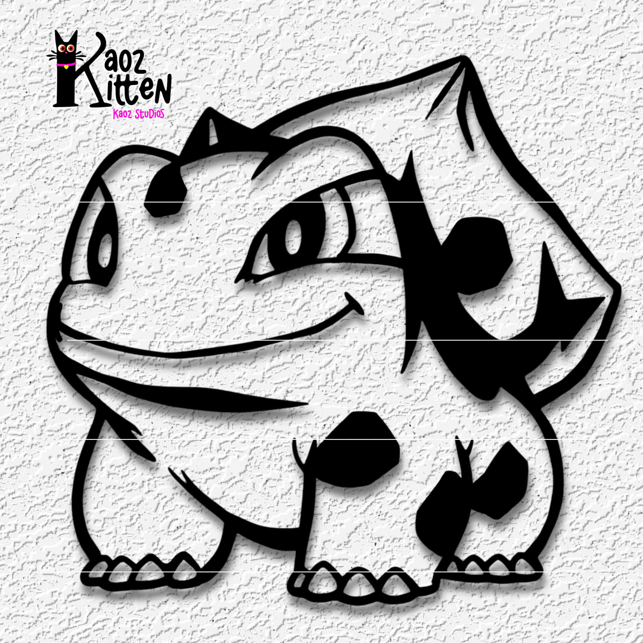 bulbasaur wall art pokemon fan art decor 3d model