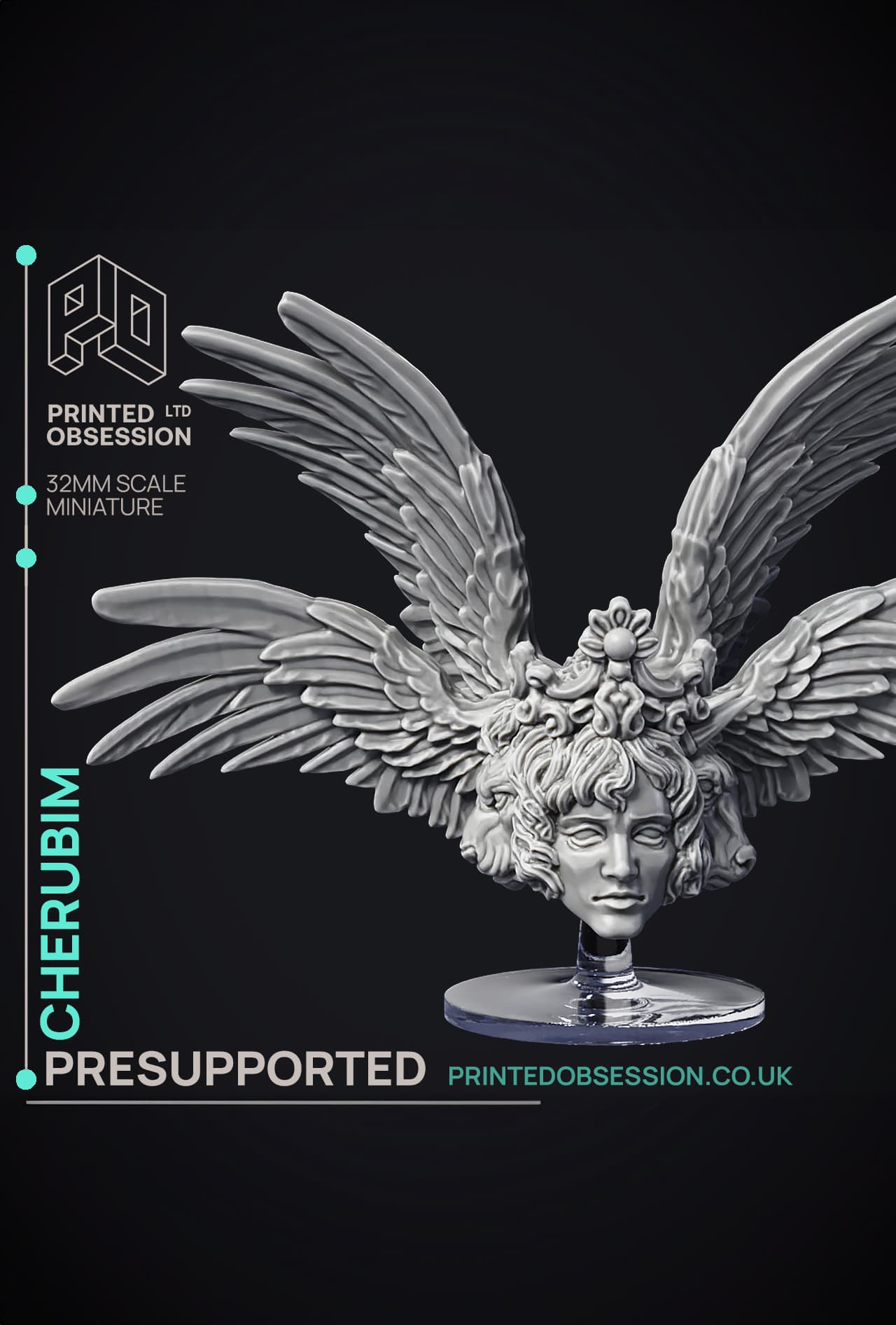 Cherubim - High Celestial - PRESUPPORTED - Heaven Hath No Fury - 32mm scale 3d model