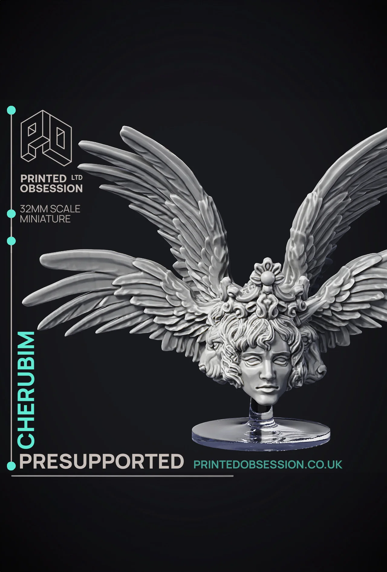 Cherubim - High Celestial - PRESUPPORTED - Heaven Hath No Fury - 32mm scale 3d model