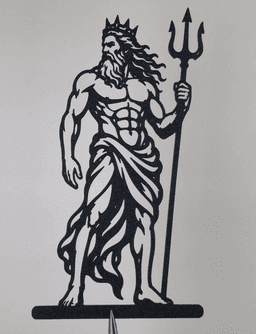 Poseidon Greek God 2D Wall Art.stl 3d model