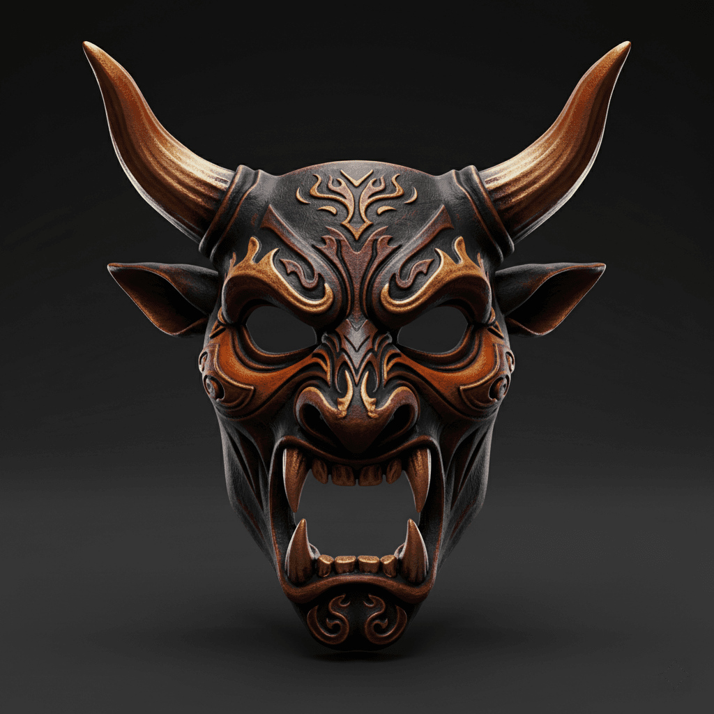 Demon Bull Wearable Horror Mask Premium STL Download 3d model