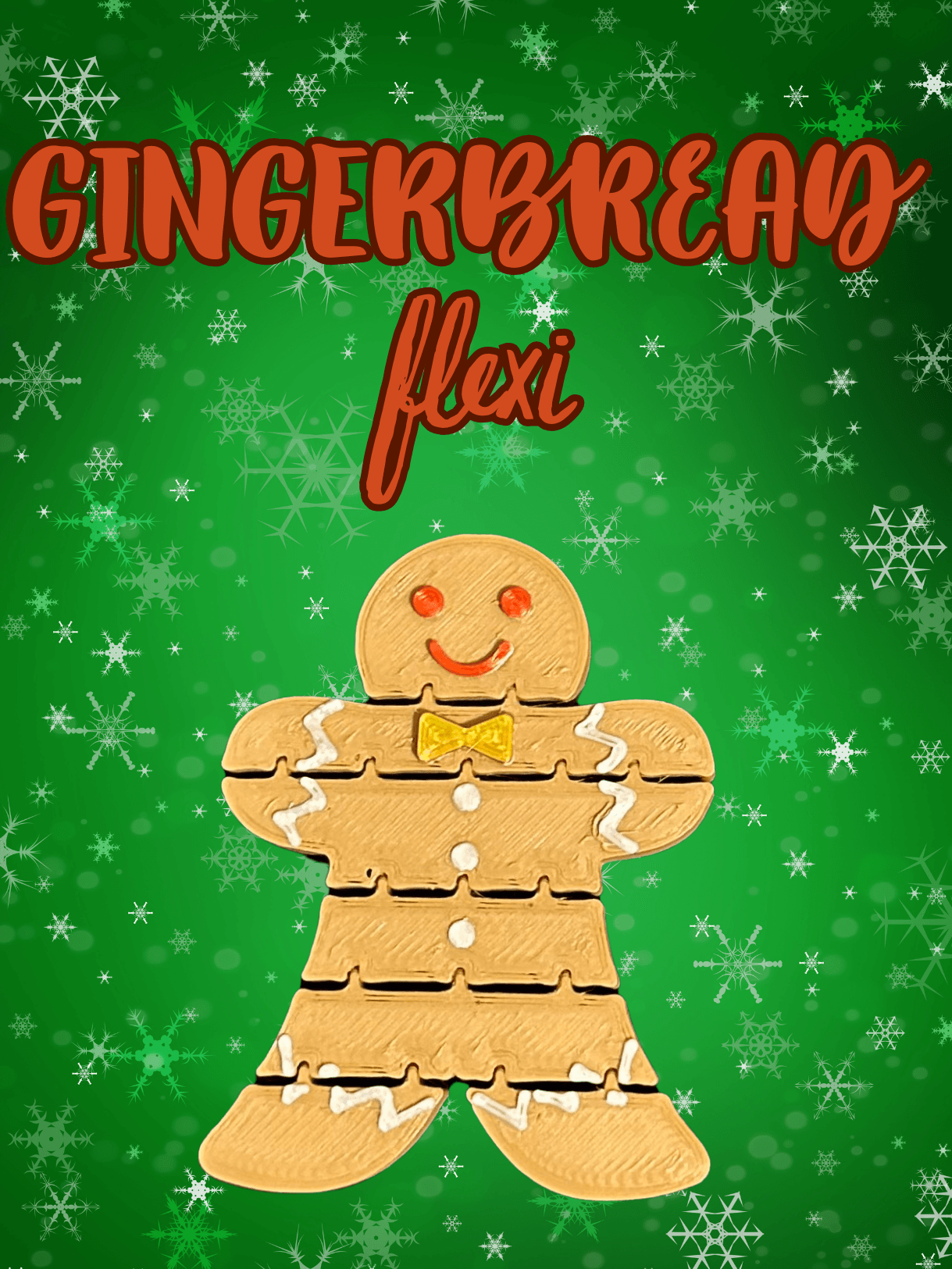Gingerbread man flexi 3d model