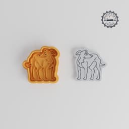 Greyhound Cookie Cutter & Stamp, Canine Breed Dessert Tool, 6 Piece Set, Perfect for Cookies and Fondant, Sizes S/M/L PRODUCT_5339 3d model