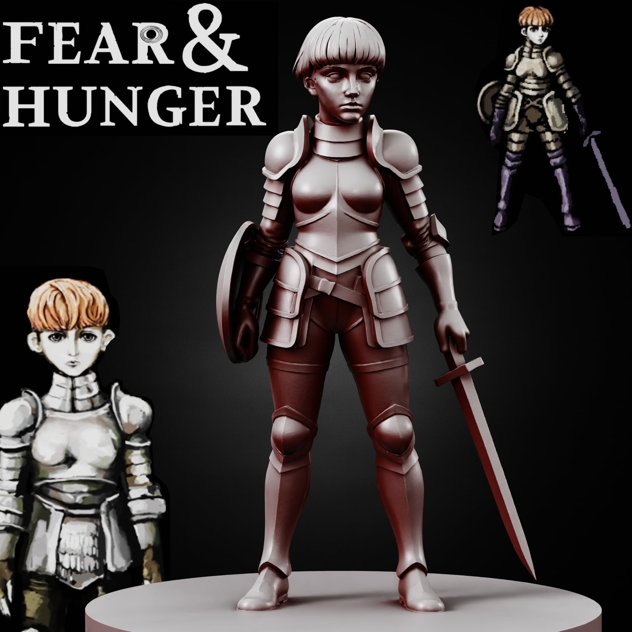 D'ARCE FEAR AND HUNGER TABLETOP D&D RPG darce miniature figurine – scale STL Fan Art 3d model