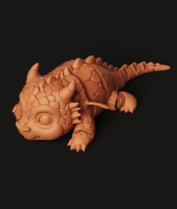 Articulated Baby Dragon STL | Flexi Fantasy 3D Print | Pocket Fidget 3d model