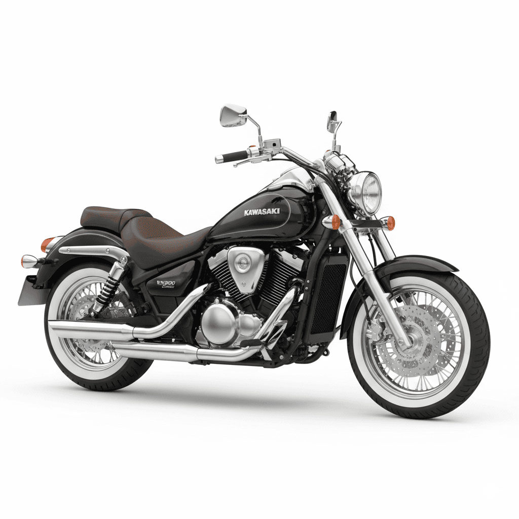 Kawasaki VN900 Vulcan Cruiser Motorcycle 3d model