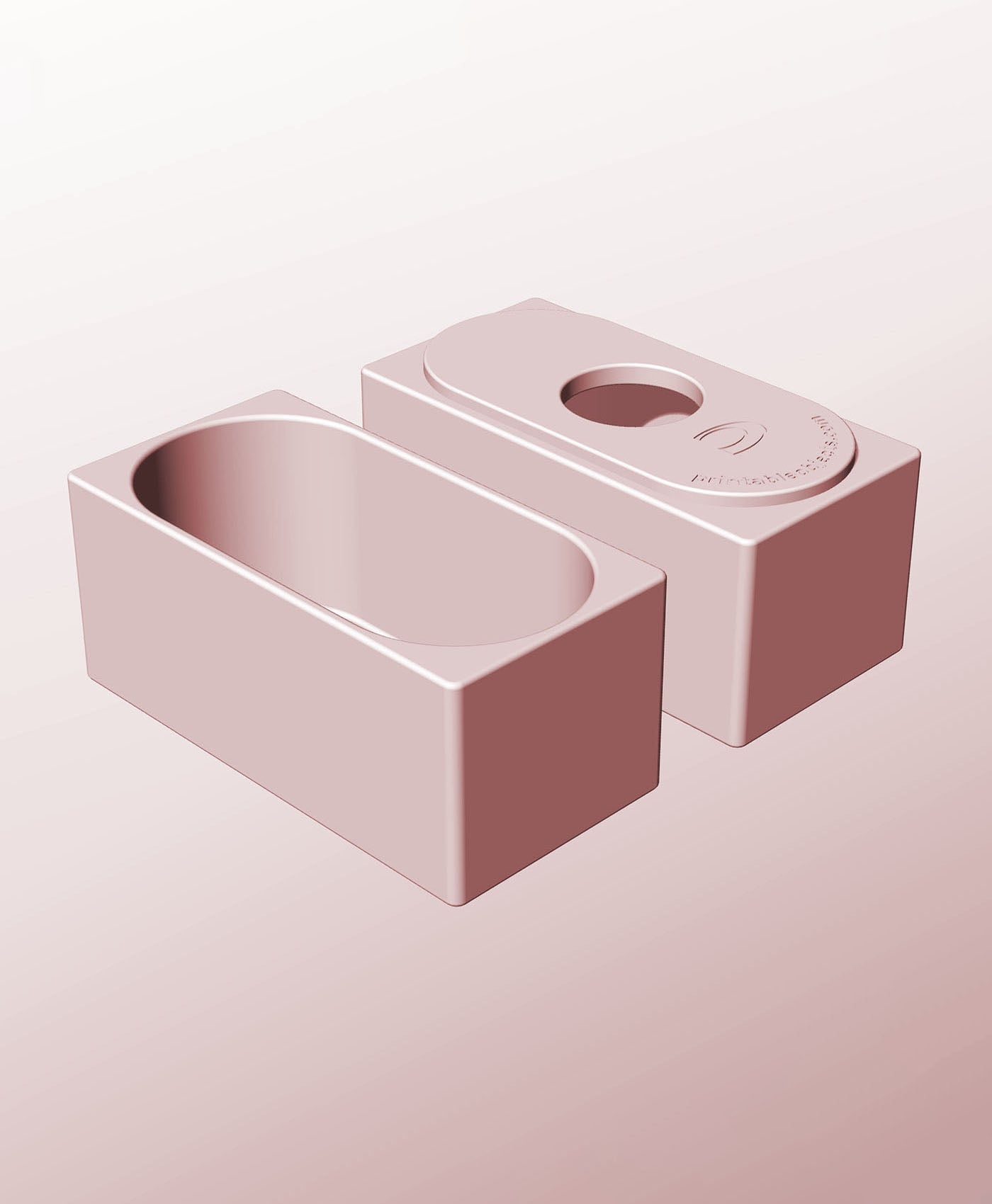 CX68-65-P Stackable pierced bin box module for creative decor 3d model