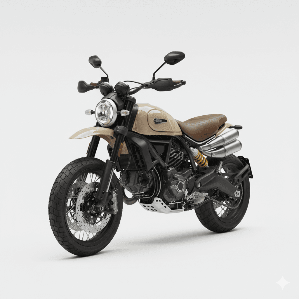 Ducati Scrambler Desert Sled Motorcycle 3d model