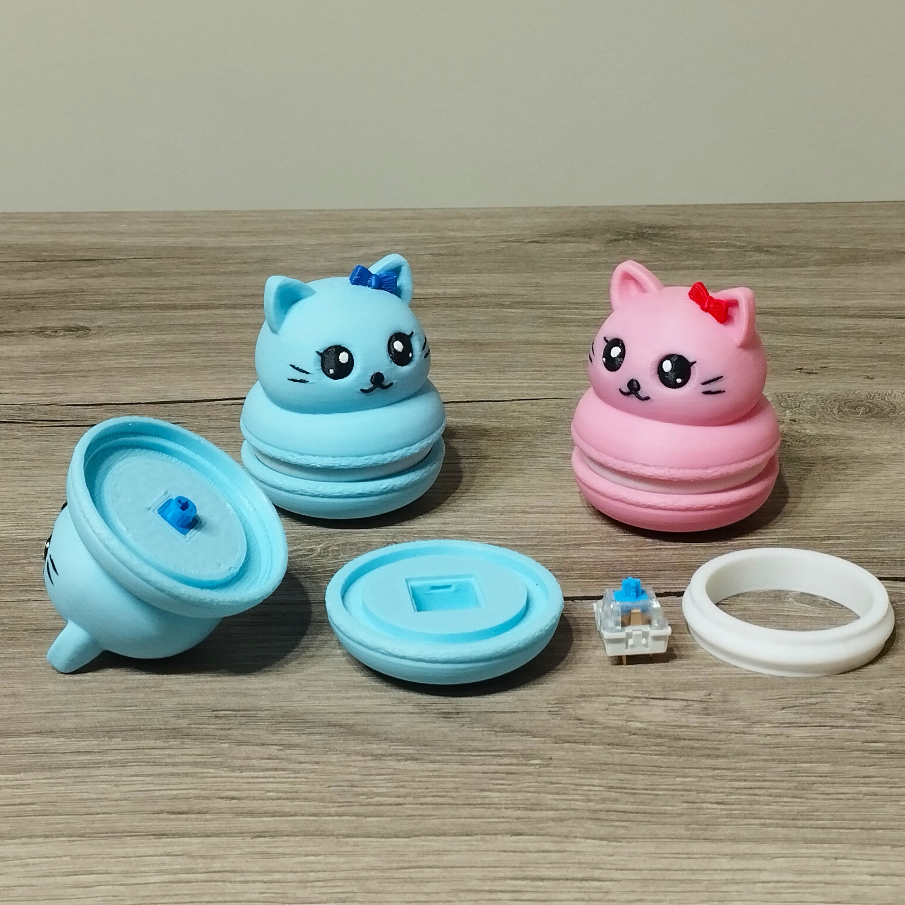 Macaron Cat Fidget Clicker - AMS/CFS Compatible 3d model