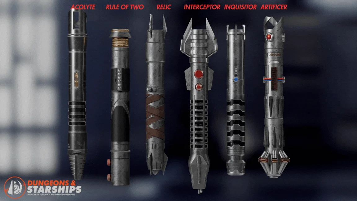 VSS Wave 2 - Modular Sith Lightsabers 3d model