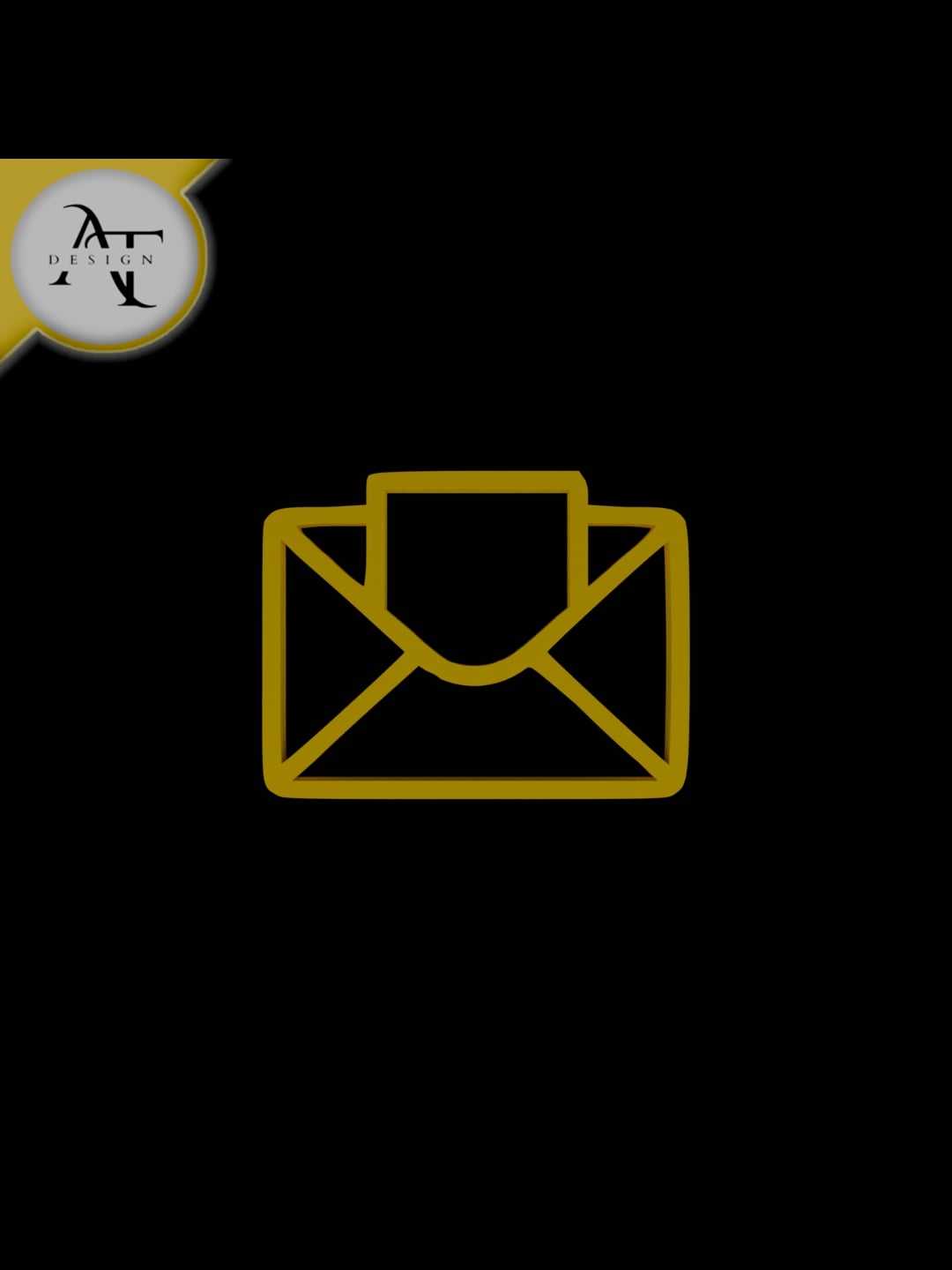 Simple Letter Symbol - 2D Art 3d model