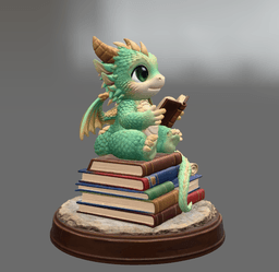 Reading Dragon STL File for 3D Print 3d model