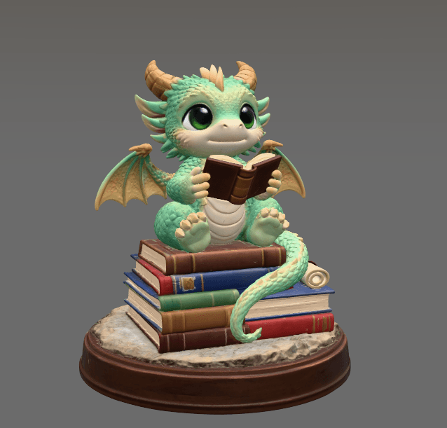 Reading Dragon STL File for 3D Print 3d model
