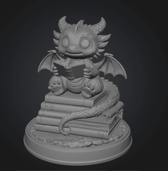 Reading Dragon STL File for 3D Print 3d model