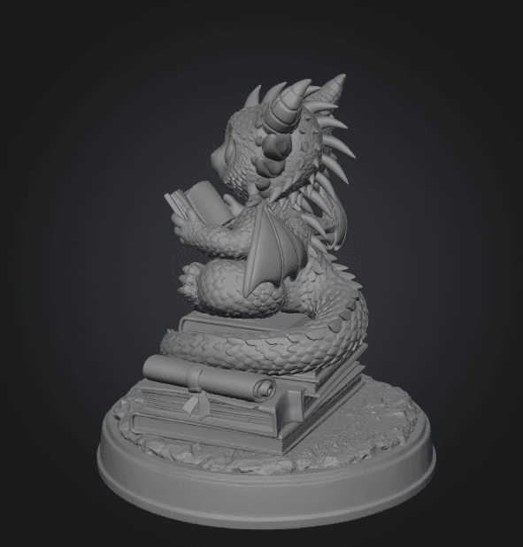 Reading Dragon STL File for 3D Print 3d model