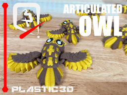 Articulated Owl — Wing-Flapping Wise Friend 3d model