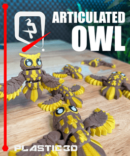 Articulated Owl — Wing-Flapping Wise Friend 3d model