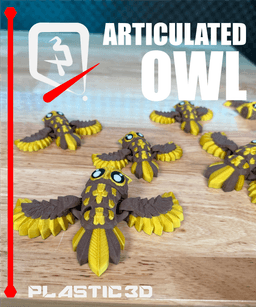 Articulated Owl — Wing-Flapping Wise Friend 3d model