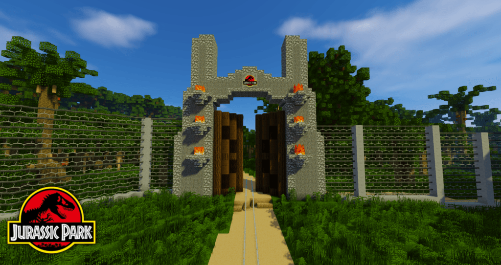 Minecraft Jurassic Park 3d model