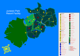 Minecraft Jurassic Park 3d model
