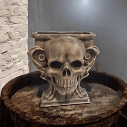 SKULL HEAD POT V2 3d model