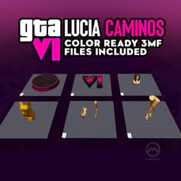 GTA6 LUCIA CAMINOS - Premium Statue 3d model