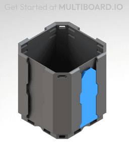 1 LU Bin Fit - OI Cover Locked Lite Rail - (1.5 MU Rail) 3d model