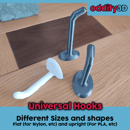 Universal Hooks (multiple sizes) 3d model