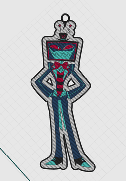 Fanart Suncatcher - Overlord Vox from Hazbin Hotel 3d model