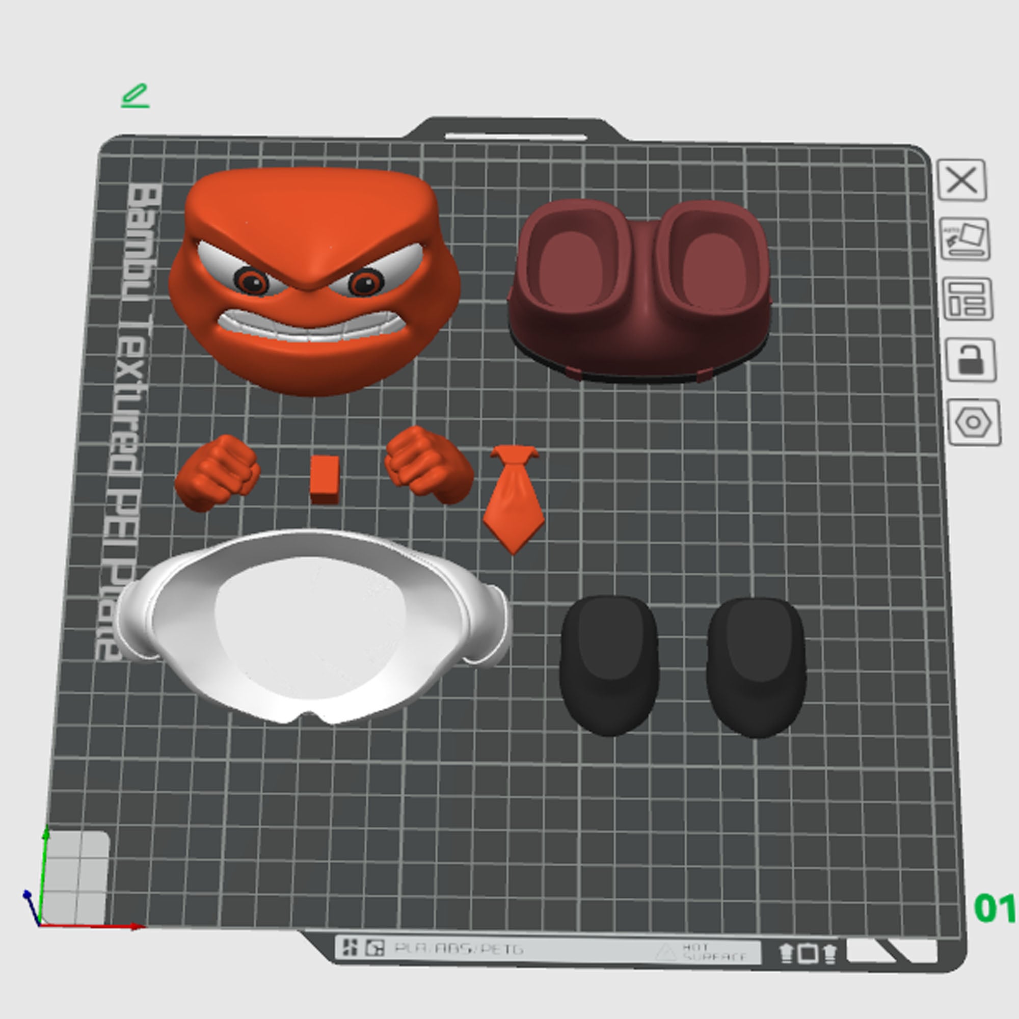 Anger From Inside Out - Multi Part Model 3d model