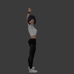 Pelo Sexy Girl Stretching v2 3d model