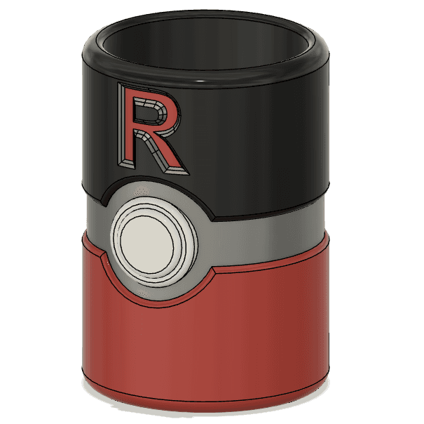 Team Rocket Ball Can Cup Solid 3d model