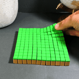Minecraft Inspired FlexiGrid Fidget Toy | Print-in-Place Articulated STL 3d model