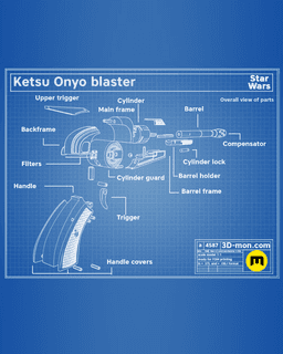 Ketsu Onyo's Blaster - Rebels 3d model