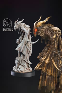 Mothman - Skin Walkers - PRESUPPORTED - Illustrated and Stats - 32mm scale 3d model