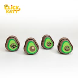 Avocado - Clicker Fidget Toy Keychain 3d model