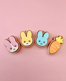 Bunny and Carrot Clicker Keychain Fidget Toy Bundle 3d model