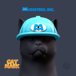 Monsters Inc Cat Helmet — Pixar-Inspired 3D Printable Pet Accessory 3d model