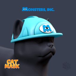 Monsters Inc Cat Helmet — Pixar-Inspired 3D Printable Pet Accessory 3d model