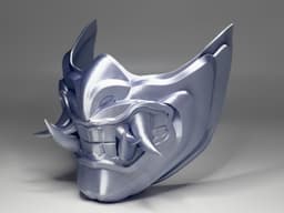 SIlver Samurai Mask 3d model