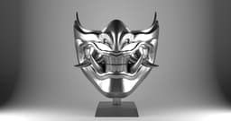 SIlver Samurai Mask 3d model