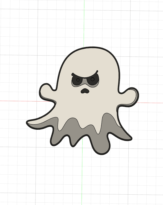 Angry Ghost wall art.stl 3d model