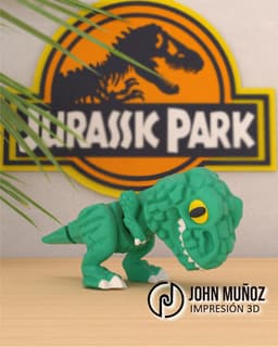 Tiny T rex - Articulated Version & Keychain 3d model
