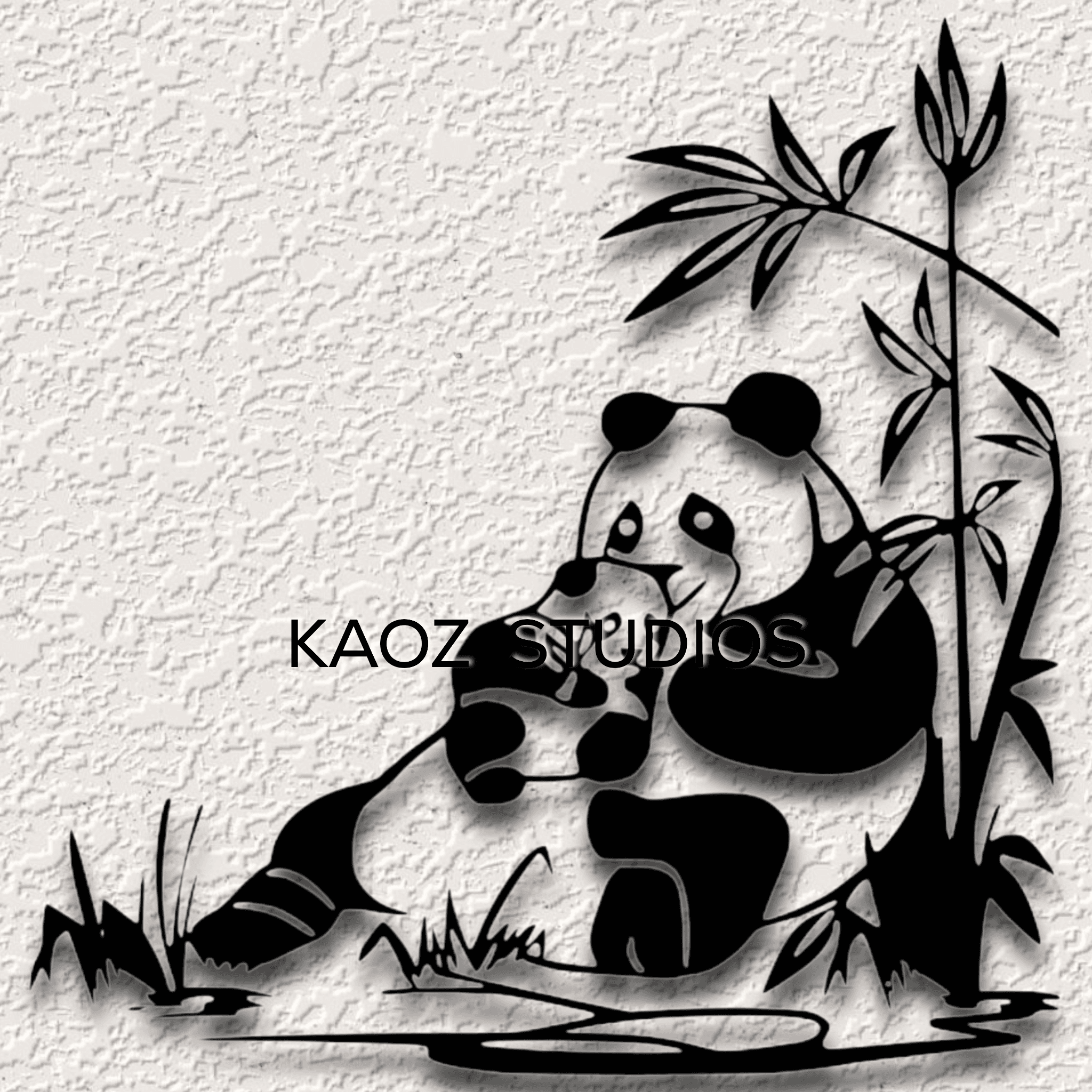 panda wall art bear wall decor tropical jungle decoration 2d animal 3d model