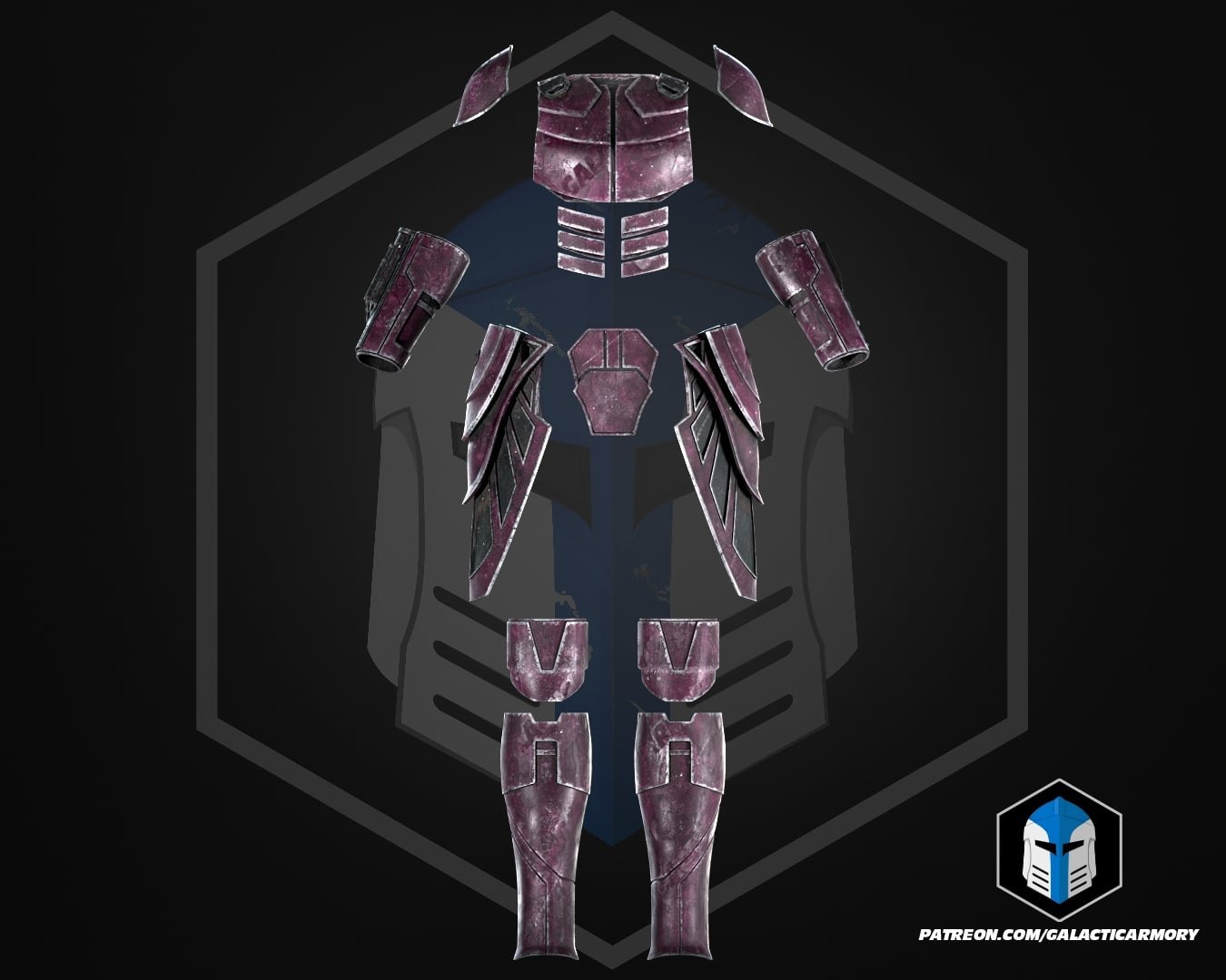 Shadow Lord Mandalorian Rook Kast Armor - 3D Print Files 3d model