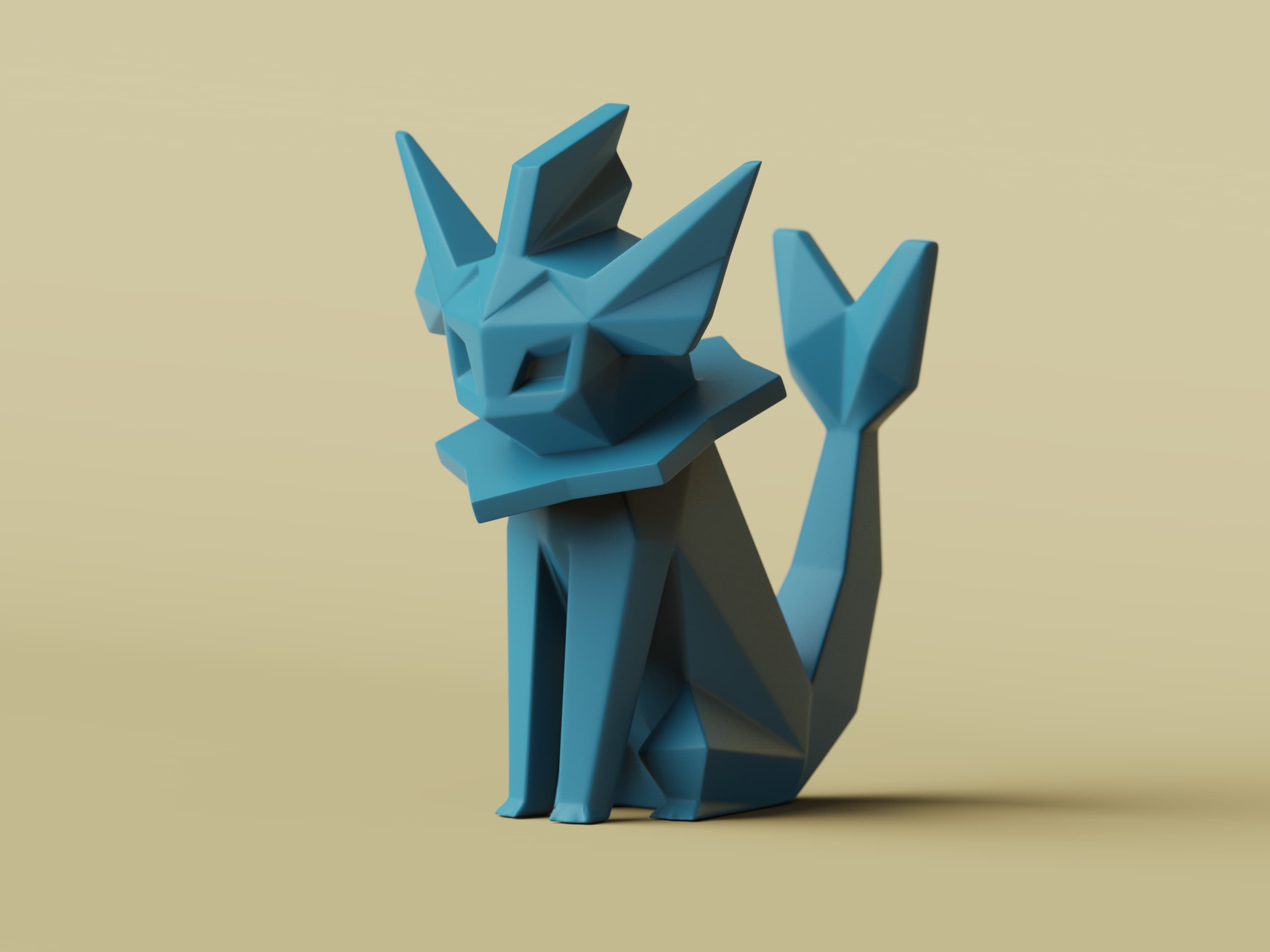 Low-poly Vaporeon 3d model