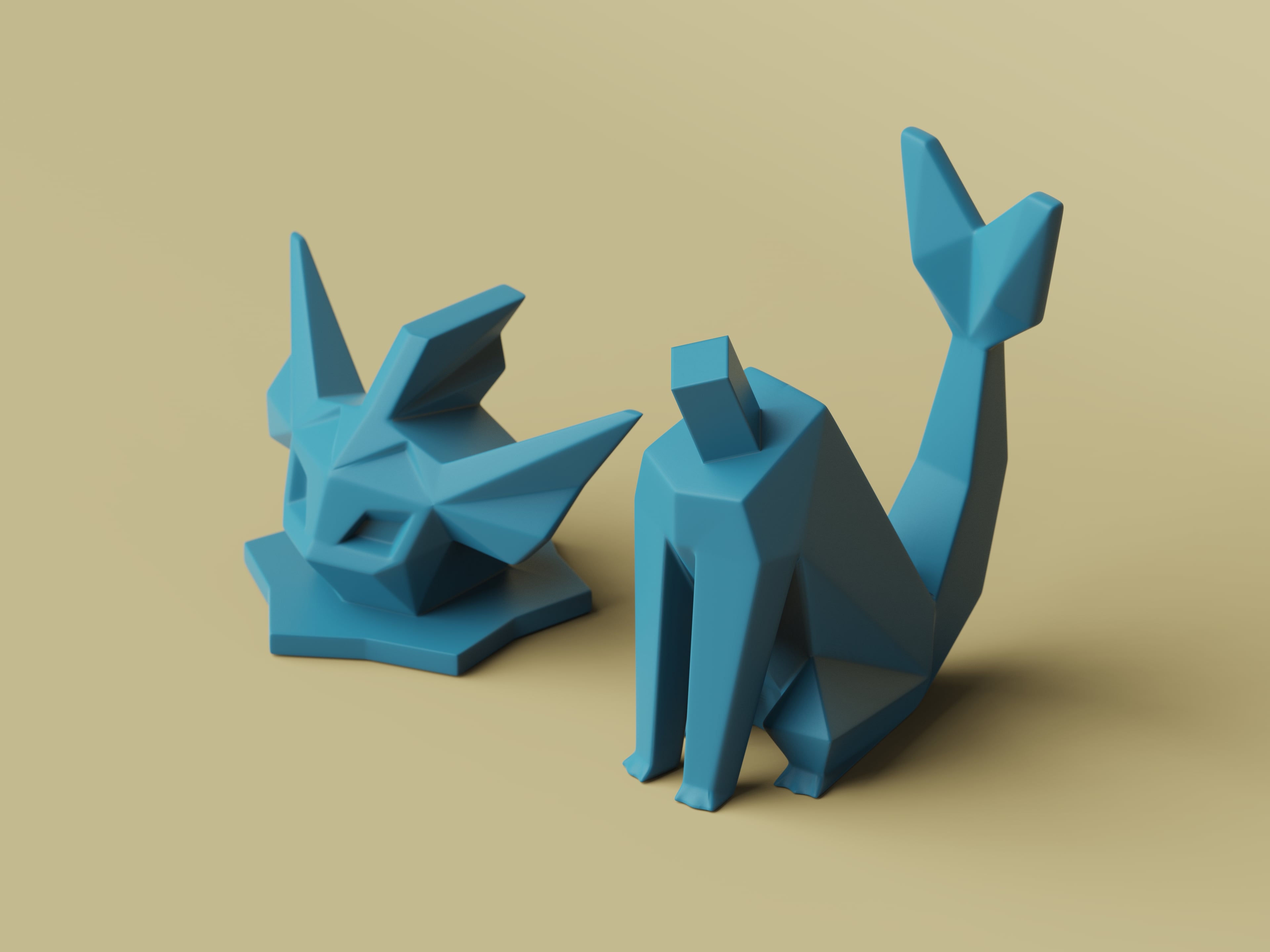 Low-poly Vaporeon 3d model