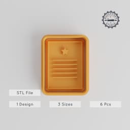 Certificate Shape Cutter & Stamp Set, Perfect for Cookies & Fondant, Includes Diploma Design in S/M/L, 6-Piece Collection PRODUCT_2912 3d model