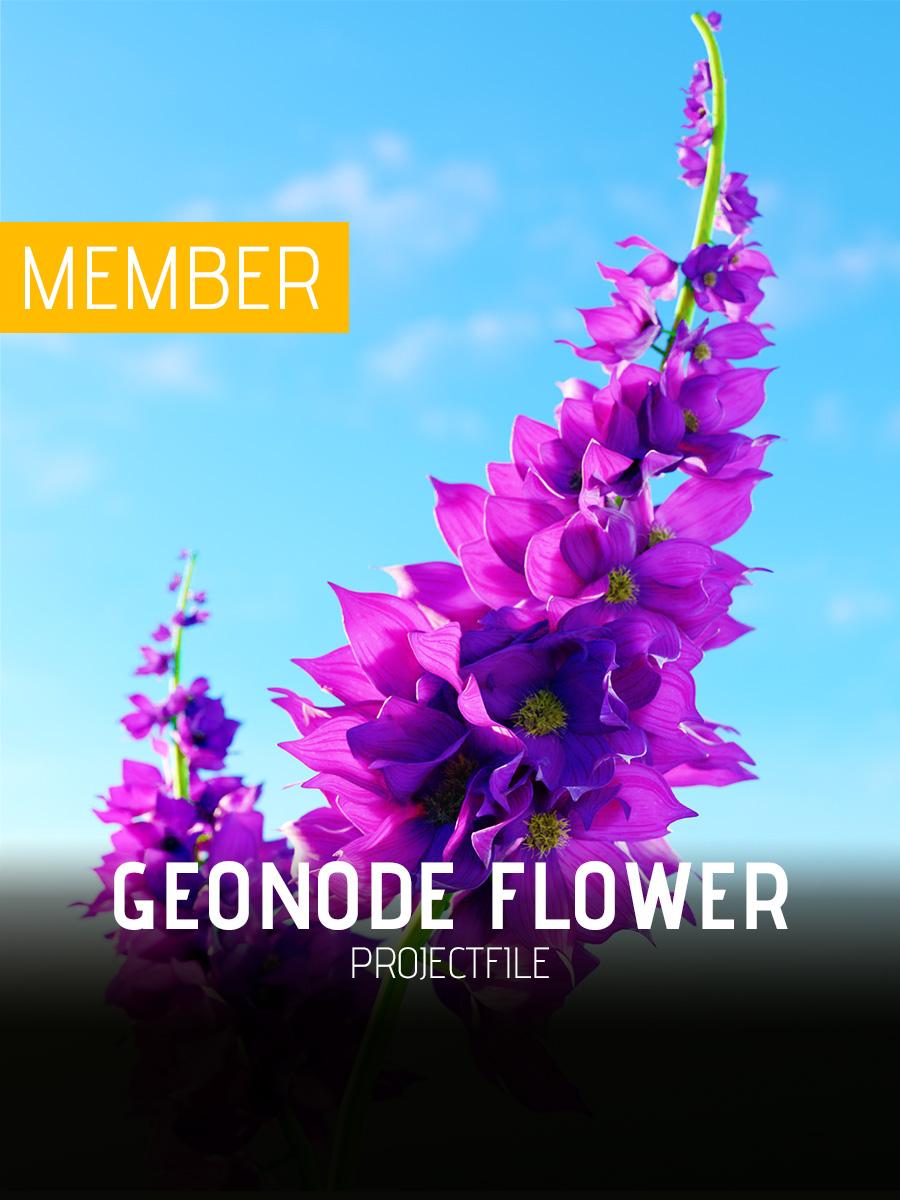 Geometry Nodes Flower in Blender 3.0 3d model